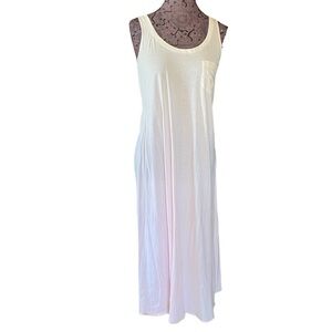 Hanro Sz XS Cotton Long Tank Gown Dress Pink